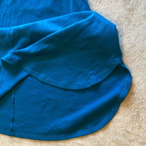 Chico's 100% Pima Cotton Teal Blue Long Sleeve Tunic Top with Mock Turtleneck - Picture 9 of 10